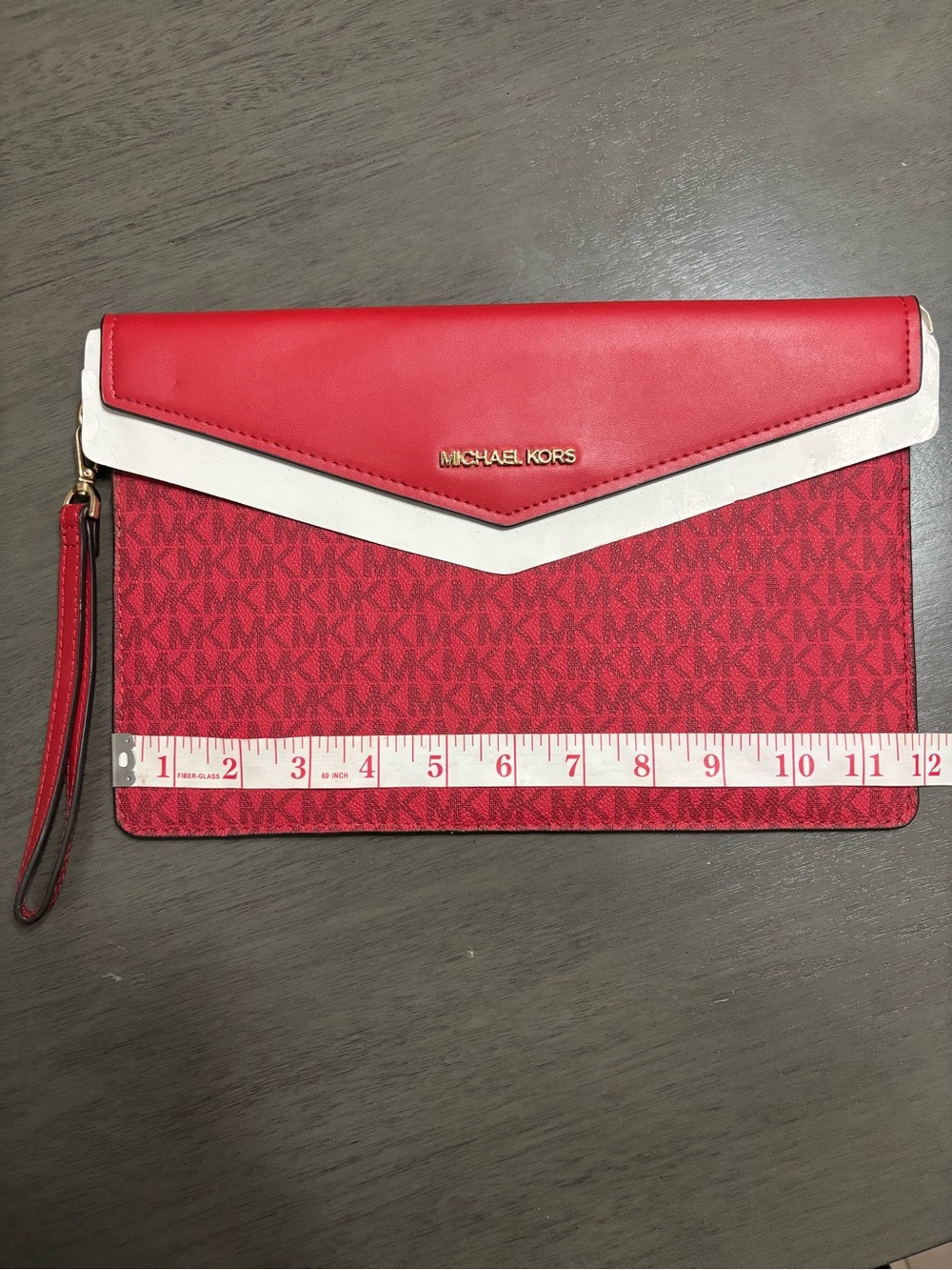 Michael Kors Red Envelope Wristlet Clutch NWOT